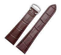 MODBAND Cinturino per orologio per Tank Cinturino per orologio in vera pelle Cinturino in pelle Claire per uomo London Solo Accessori per orologi meccanici 25mm(Brown-Silver,22mm)