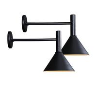 Moddeny Applique da parete per esterni con stelo lungo, luci da portico in ferro impermeabili, applique da parete per esterni E27 in stile fattoria per ingresso, porta del patio del garage(Nero)