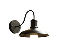 Moddeny Applique da parete per esterni Lampada da parete per portico vintage impermeabile da 9,4 pollici Lampada da fienile a collo d'oca nera Lampada da parete per montaggio a parete per esterni