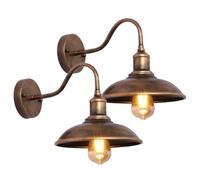 Moddeny Applique da parete per esterni retrò rurale a collo di cigno Applique da parete impermeabile per portico da 9,3 pollici Luce da fienile per esterni Luce da garage antiruggine