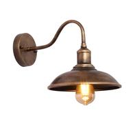 Moddeny Applique da parete per esterni retrò rurale a collo di cigno Applique da parete impermeabile per portico da 9,3 pollici Luce da fienile per esterni Luce da garage antiruggine