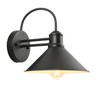 Moddeny Lampade da Parete Esterne Retro, Applique da Esterno in Ferro a Collo d'Oca, Lampada da Parete Impermeabile in Stile Fattoria per Portico, Lampada da Esterno Nera E27 per Garage Patio Porta