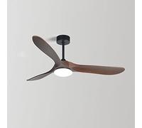Moddeny Ventilatore da soffitto per Interni Antico con luci con Ventilatore da soffitto per Soggiorno dimmerabile a Distanza Ventilatore da soffitto per Camera da Letto a 3 Pale Muto a LED