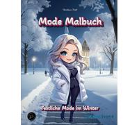 Mode Malbuch: Festliche Mode im Winter
