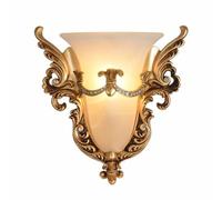 MODEBHD Applique da parete, Applique da parete retrò Apparecchi di illuminazione Villa Lampada da parete in resina per interni Decorazione artistica rustica Lampada da comodino Lampada da parete di lu