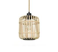 MODEBHD Birdcage Lanterna rotonda Lampada a sospensione in bambù Lampadario a sospensione in stile sud-est asiatico Lampadario a sospensione in stile pastorale giapponese Lampada da comodino da camera