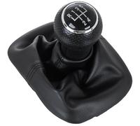 MODECAR - Compatibile con pomello leva cambio VW Lupo 98-05 NERO + cuffia, apertura 12 MM per 6X0711113C,