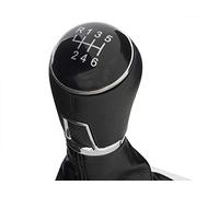 MODECAR - Pomello del cambio VW Passat B7 10-15 NERO + cuffia del cambio con cornice CROMATA 6 MARCE per 3AA711113B,