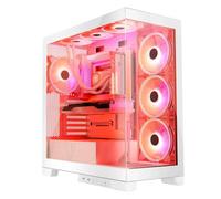 MODECOM - Case Volcano SPACE APEX Midi Tower Micro ATX (mATX) i, Mini ITXi 2 Porte USB 2.0 Colore Bianco (Finestrato)