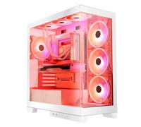 MODECOM - Case Volcano SPACE APEX Midi Tower Micro ATX (mATX) i, Mini ITXi 2 Porte USB 2.0 Colore Bianco (Finestrato)