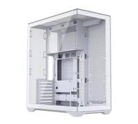 MODECOM Volcano Space XL Full Tower NF Bianco | PC Gaming Case ATX | Senza ventola per build personalizzate | Design panoramico vetro | Spazio per GPU & E-ATX | Moderna custodia per computer a doppio