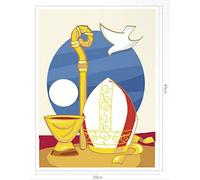 Modecor CIALDA in Ostia CRESIMA Rettangolare 30x40cm (A3) - Decorazione Torte e Dolci