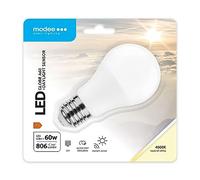 Modee Lampadina LED Crepuscolare Day light Sensor A60 E27 8,8W = 60W 806lm 4000K luce bianco neutro 270°