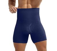 Modeewel Boxer da uomo, a compressione, per la pancia, retrò, traspiranti, traspiranti, shapewear, Blu, XXL