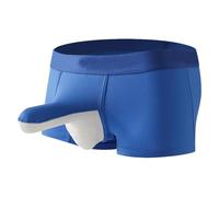 Modeewel Boxer da uomo boxer intimo trunk con custodia per pene mutandine maschili gelato seta lingerie uomo elefante boxer pantaloni mutande semi-trasparenti biancheria intima, Blu, XXL