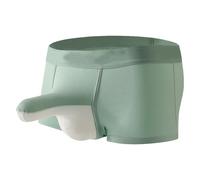 Modeewel Boxer da uomo boxer intimo trunk con custodia per pene mutandine maschili gelato seta lingerie uomo elefante boxer pantaloni mutande semi-trasparenti biancheria intima, verde, L