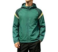 Modeewel Giacca a vento da uomo, antivento, impermeabile, da ciclismo, con cappuccio, per escursionismo, campeggio, attività all'aperto, per tutti i giorni, viaggi, carnevale, feste, abbigliamento da
