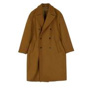 Modeewel Giacca invernale da uomo calda giacca invernale doppia fila lunga cappotto autunno cappotto da uomo cappotto lungo trench cappotto antivento giacca classica slim fit cappotto di lana, marrone