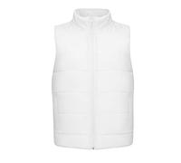 Modeewel Gilet leggero trapuntato, da uomo, invernale, caldo, softshell, da lavoro, con colletto alto, elegante, per la corsa, per l'autunno e l'inverno, per la corsa, bianco, L