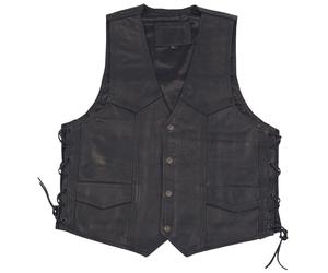 Modeka 1653 Gilet in pelle, nero, taglia S per maschi