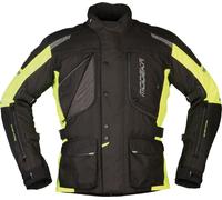 Modeka Aeris Giacca moto in tessuto, nero-giallo, taglia 4XL per maschi