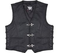 Modeka Badlands Gilet moto in pelle, nero, Taglia 6XL
