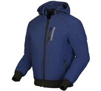 Modeka Clarke impermeabile Giacca tessile moto, blu, Taglia 5XL