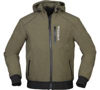 Modeka Clarke impermeabile Giacca tessile moto, oliva, Taglia XL