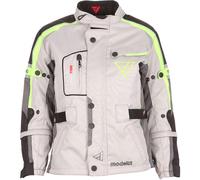 Modeka El Chango Giacca tessile per moto per bambini, Grigio chiaro, Taglia 128