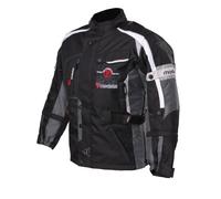 Modeka El Chango Giacca tessile per moto per bambini, nero/grigio, Taglia 164