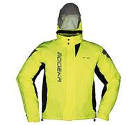 Modeka Giacca impermeabile AX Dry II con cappuccio, giallo/nero, XXXXXXXXL
