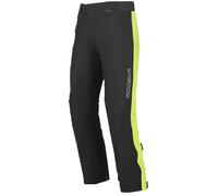 Modeka Hydroflex Pantaloni da pioggia moto da donna, nero/neon, Taglia 38