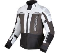 Modeka Hydron, giacca tessile impermeabile donna 40 female Grigio Chiaro/Grigio Scuro/Nero