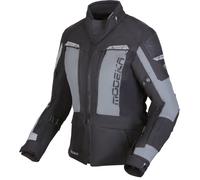 Modeka Hydron impermeabile Giacca tessile moto da donna, nero/grigio, Taglia 36