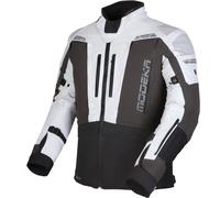 Modeka Hydron impermeabile Moto Tessile Giacca, Grigio chiaro/grigio scuro/nero, Taglia 3XL