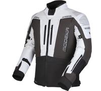 Modeka Hydron impermeabile Moto Tessile Giacca, Grigio chiaro/grigio scuro/nero, Taglia 5XL