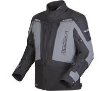 Modeka Hydron impermeabile Moto Tessile Giacca, nero/grigio, Taglia M lungo