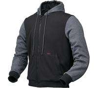 Modeka Jamey Felpa con cappuccio e zip da moto, nero-grigio, taglia 4XL per maschi