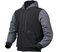 Modeka Jamey Felpa con cappuccio e zip da moto, nero-grigio, taglia 4XL per maschi