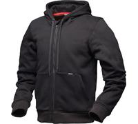 Modeka Jamey Felpa con cappuccio e zip da moto, nero, Taglia XL