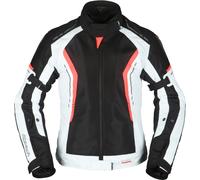 Modeka Khao Air, giacca tessile impermeabile donna 40 female Nero/Grigio Chiaro/Rosso