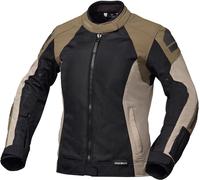 Modeka Khao Air II Giacca tessile impermeabile per motociclette, nero/marrone, Taglia 34