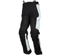 Modeka Khao Air Pantaloni in tessuto motociclistica, nero/grigio chiaro, Taglia Long L