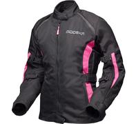 Modeka Luana, giacca tessile impermeabile donna 40 female Nero/Fucsia