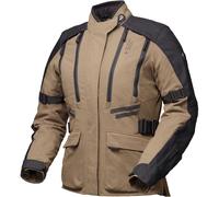 Modeka Lucano impermeabile Giacca tessile moto da donna, nero-marrone, taglia 46 per donne