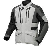 Modeka Striker III Giacca tessile da motocicletta, nero-grigio, taglia 3XL per maschi