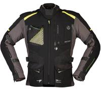 Modeka Talismen Giacca tessile motociclistica, grigio scuro/nero/giallo neon, Taglia L