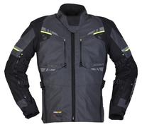 Modeka Taran Flash, giacca tessile impermeabile M male Nero/Grigio Scuro/Giallo Fluo
