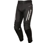 Modeka Valyant Pantaloni in pelle da moto, nero-bianco, taglia 28 per maschi