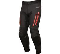 Modeka Valyant Pantaloni in pelle da moto, nero-rosso, taglia 50 per maschi
